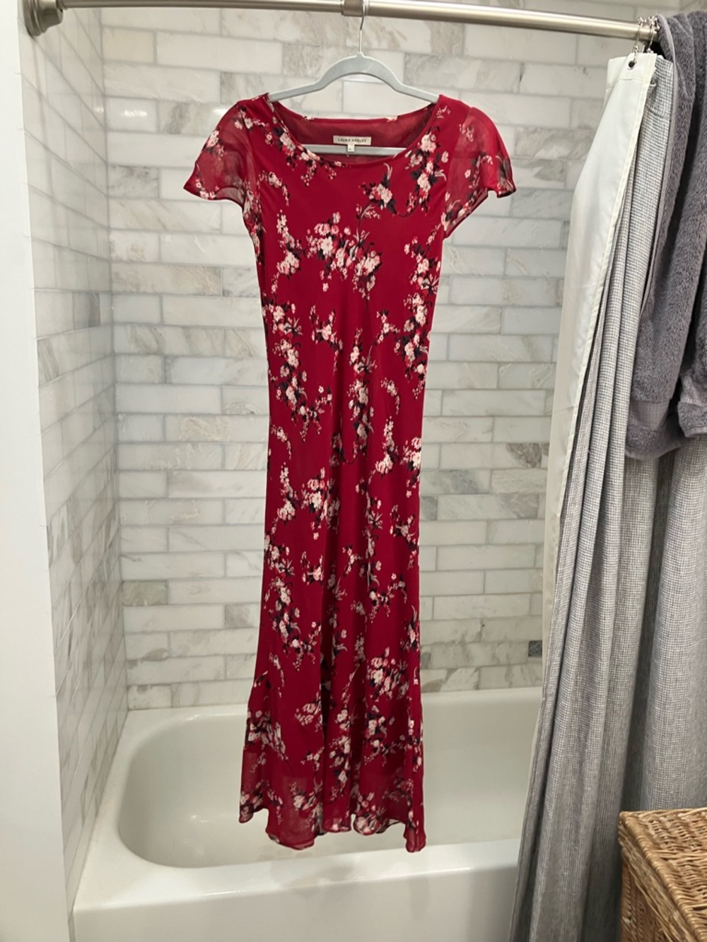 Laura Ashley Silk Floral Maxi Dress